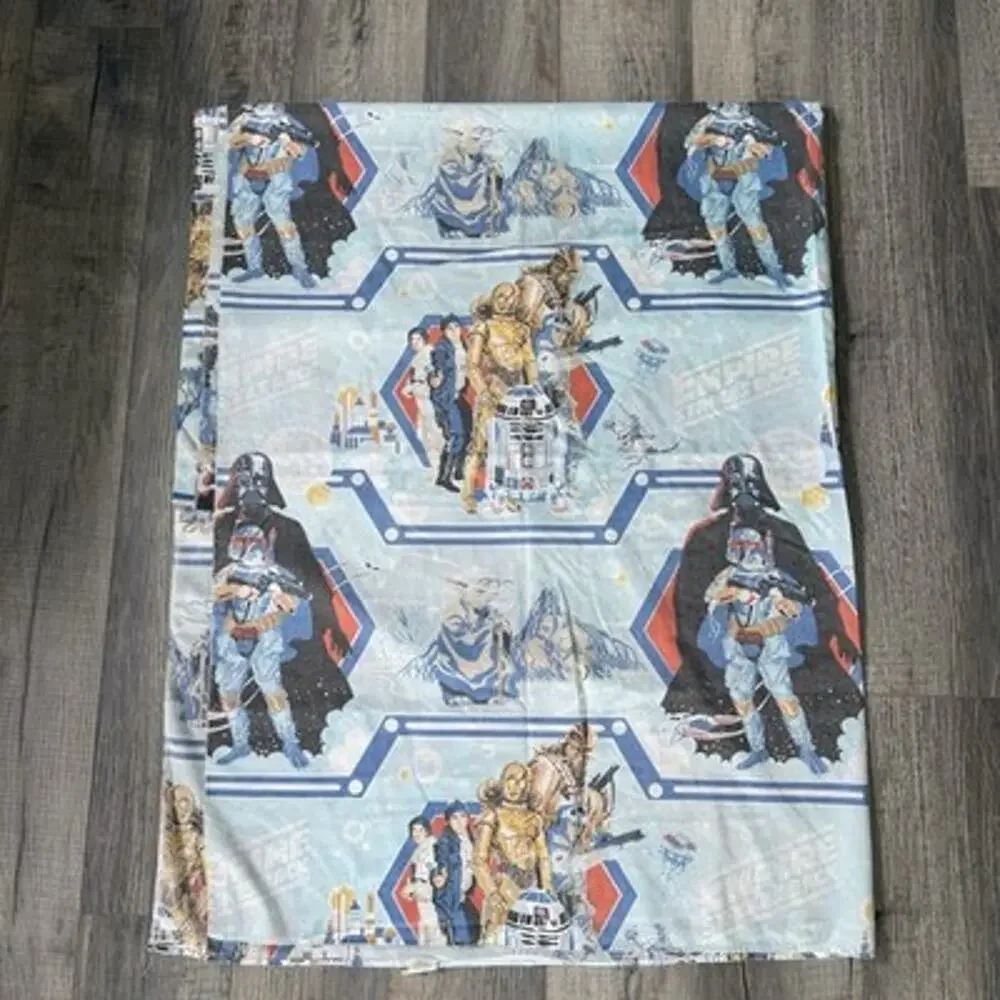 1970s Vtg Bibb Star Wars Empire Strikes Back Twin Top Sheet Yoda Darth Vader